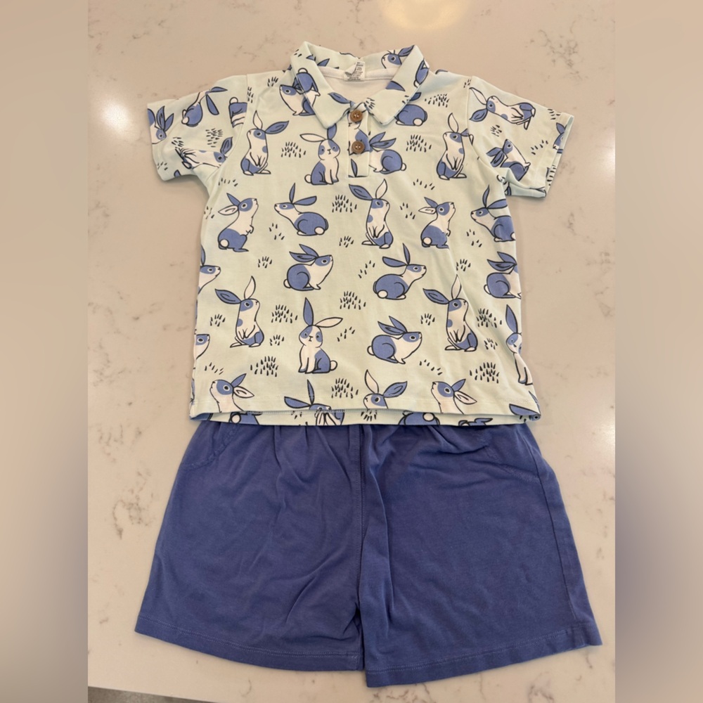 Tesa babe 3T EASTER Bunny Print Outfit